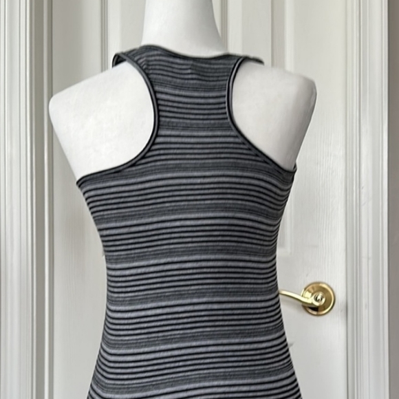 Free People Gray & Black Racerback Style Stretchy Fit & Flare Dress. Sm - Picture 6 of 12